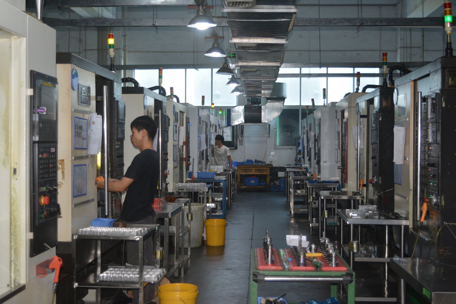 CNC machining workshop and production equipment