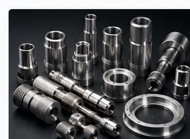 Collection of custom CNC turned metal parts